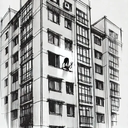 阳台上的女孩